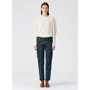 Tibi womens Stretch Denim Elfie Low Rise Jeans size 25 Washed Grey 27" inseam